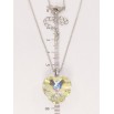 Кулон Xuping колір Родій з кр-ми Swarovski на ланцюжку Кристальне серце Shimmer дл. 40-45см х 1мм фото №2 Кулон Xuping колір Родій з кр-ми Swarovski на ланцюжку Кристальне серце Shimmer дл. 40-45см х 1мм фото №2