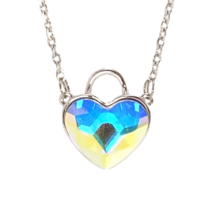 Кулон Xuping колір Родій з кр-ми Swarovski на ланцюжку Кристальне серце-замочок AВ дл. 41-46см х 1мм фото №15 Кулон Xuping колір Родій з кр-ми Swarovski на ланцюжку Кристальне серце-замочок AВ дл. 41-46см х 1мм фото №15