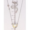 Кулон Xuping колір Родій з кр-ми Swarovski на ланцюжку Кристальне серце-замочок AВ дл. 41-46см х 1мм фото №2