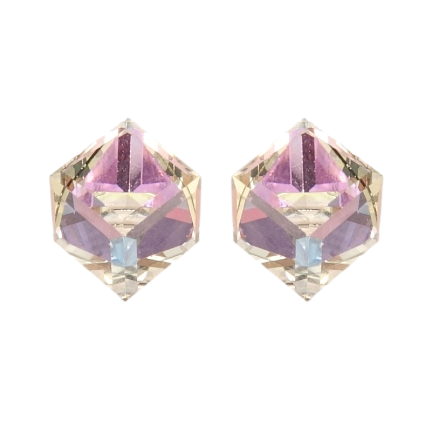 Серьги Xuping цвет Родий с кристаллами Swarovski пусеты Кристальные кубики Paradise Shine 6х6мм фото №1 Серьги Xuping цвет Родий с кристаллами Swarovski пусеты Кристальные кубики Paradise Shine 6х6мм фото №1