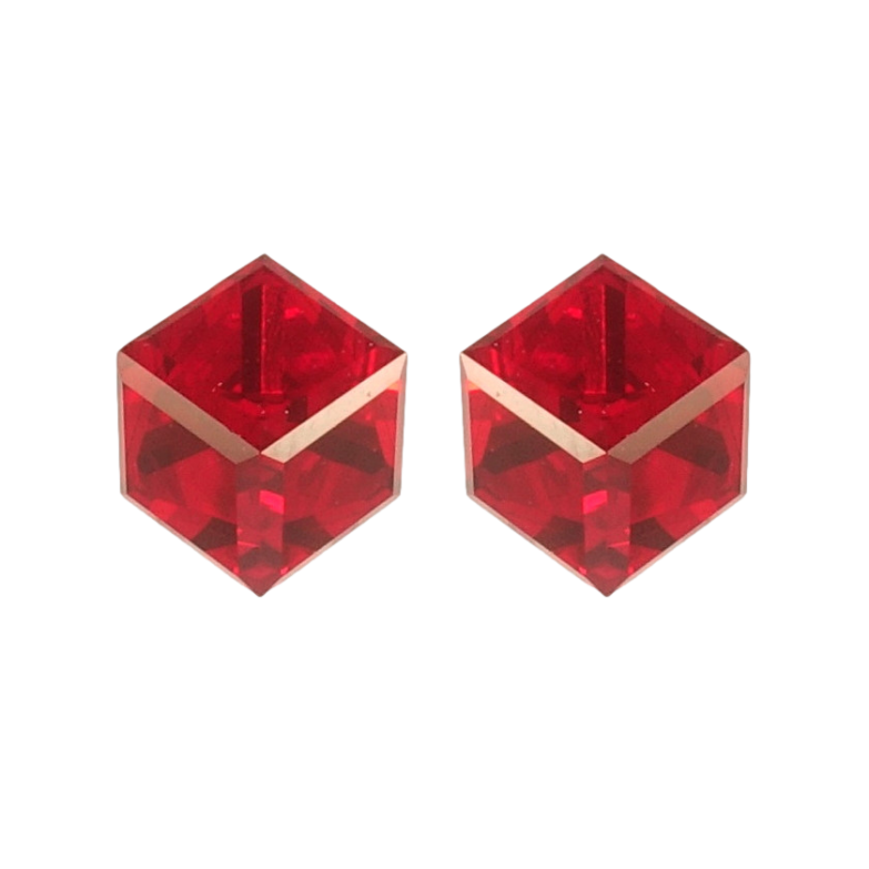Сережки Xuping колір Родій з кристалами Swarovski пусети Кристальні кубики Light Siam 6х6мм фото №7 Сережки Xuping колір Родій з кристалами Swarovski пусети Кристальні кубики Light Siam 6х6мм фото №7