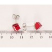 Сережки Xuping колір Родій з кристалами Swarovski пусети Кристальні кубики Light Siam 6х6мм фото №2 Сережки Xuping колір Родій з кристалами Swarovski пусети Кристальні кубики Light Siam 6х6мм фото №2