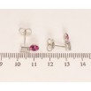 Сережки Xuping колір Родій з кристалами Swarovski пусети Кристали Fuchsia ø 6мм фото №2 Сережки Xuping колір Родій з кристалами Swarovski пусети Кристали Fuchsia ø 6мм фото №2