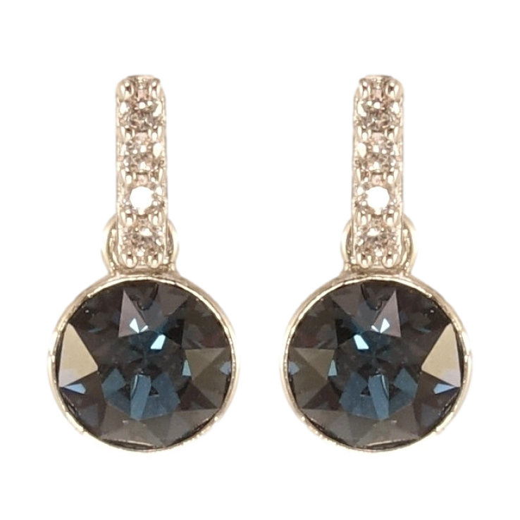 Сережки Xuping колір Родій з кристалами Swarovski пусети Кристали Montana ø 6мм фото №10 Сережки Xuping колір Родій з кристалами Swarovski пусети Кристали Montana ø 6мм фото №10