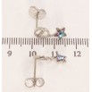 Сережки Xuping колір Родій з кристалами Swarovski пусети Кристальні зірки АВ фото №2 Сережки Xuping колір Родій з кристалами Swarovski пусети Кристальні зірки АВ фото №2