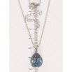Кулон Xuping цвет Родий с кр-ми Swarovski на цепочке Кристальная капелька Montana дл. 40-45см х 1мм фото №2 Кулон Xuping цвет Родий с кр-ми Swarovski на цепочке Кристальная капелька Montana дл. 40-45см х 1мм фото №2