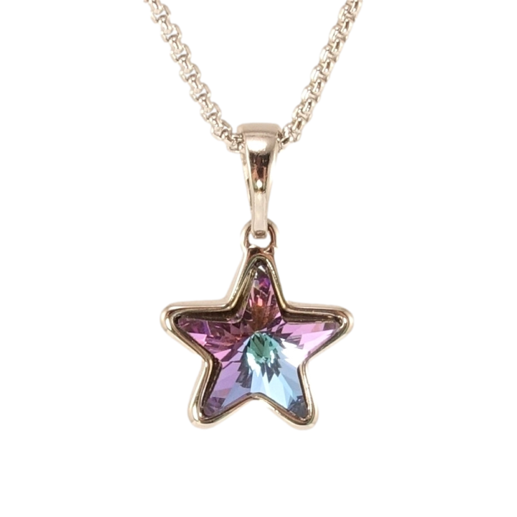 Кулон Xuping колір Родій з кр-ми Swarovski на ланцюжку Кристальна зірочка Paradise Shine дл. 40-45см х 1мм фото №6 Кулон Xuping колір Родій з кр-ми Swarovski на ланцюжку Кристальна зірочка Paradise Shine дл. 40-45см х 1мм фото №6
