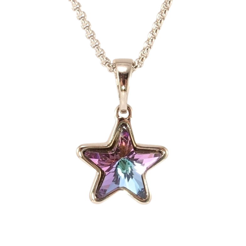 Кулон Xuping цвет Родий с кр-ми Swarovski на цепочке Кристальная звездочка Paradise Shine дл. 40-45см х 1мм фото №2
