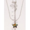 Кулон Xuping колір Родій з кр-ми Swarovski на ланцюжку Кристальна зірочка Vitrail Medium дл. 40-45см х 1мм фото №2