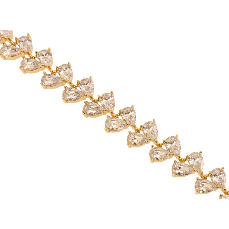 Браслет Xuping Позолота 18K Кристальні крапельки довжина з дод. ланцюжком 17.5-20.5см х 10мм фото №3 Браслет Xuping Позолота 18K Кристальні крапельки довжина з дод. ланцюжком 17.5-20.5см х 10мм фото №3