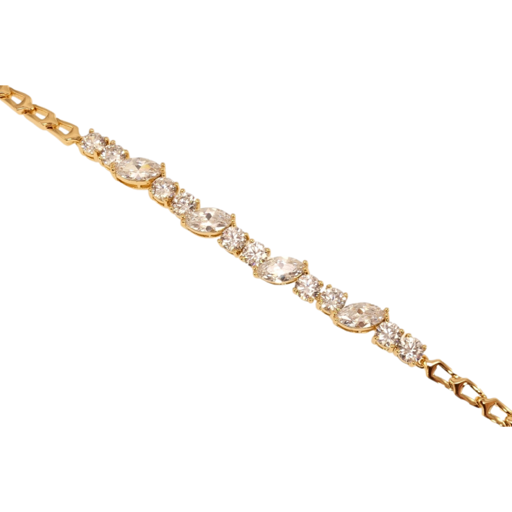 Браслет Xuping Позолота 18K Вставка из циркония длина с доп.цепочкой 17,19см х 4мм фото №12 Браслет Xuping Позолота 18K Вставка из циркония длина с доп.цепочкой 17,19см х 4мм фото №12