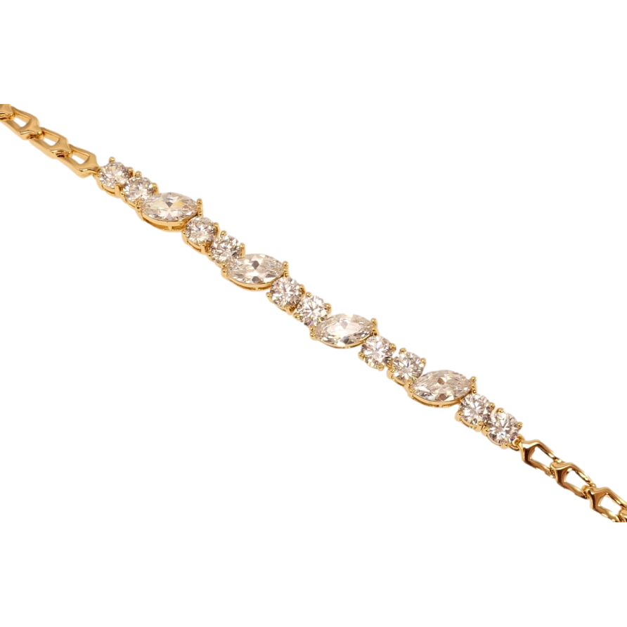 Браслет Xuping Позолота 18K Вставка из циркония длина с доп.цепочкой 17,19см х 4мм фото №1 Браслет Xuping Позолота 18K Вставка из циркония длина с доп.цепочкой 17,19см х 4мм фото №1