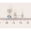 Сережки Xuping колір Родій з кристалами Swarovski пусети Кристальні квіточки Aquamarine фото №2 Сережки Xuping колір Родій з кристалами Swarovski пусети Кристальні квіточки Aquamarine фото №2