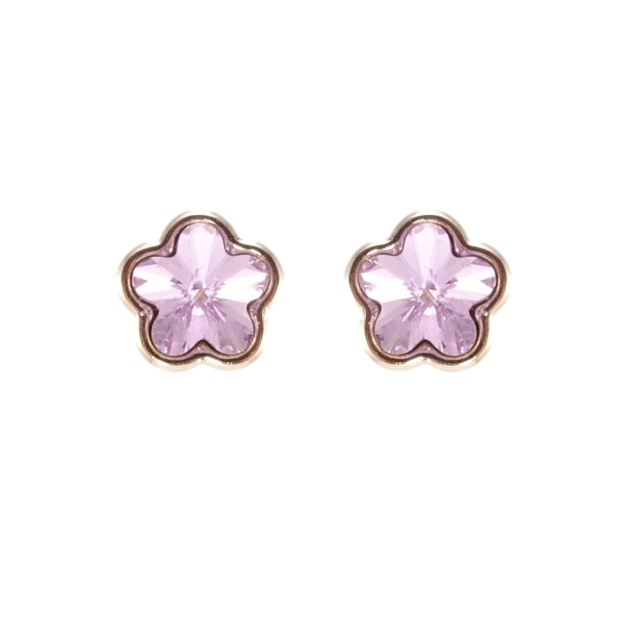Серьги Xuping цвет Родий с кристаллами Swarovski пусеты Кристальные цветочки Smoky Mauve фото №1 Серьги Xuping цвет Родий с кристаллами Swarovski пусеты Кристальные цветочки Smoky Mauve фото №1