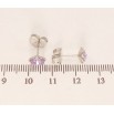 Серьги Xuping цвет Родий с кристаллами Swarovski пусеты Кристальные цветочки Smoky Mauve фото №2 Серьги Xuping цвет Родий с кристаллами Swarovski пусеты Кристальные цветочки Smoky Mauve фото №2