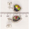 Сережки Xuping колір Родій з кристалами Swarovski пусети Сердечка Vitrail Medium в обрамленні кристалів фото №2 Сережки Xuping колір Родій з кристалами Swarovski пусети Сердечка Vitrail Medium в обрамленні кристалів фото №2