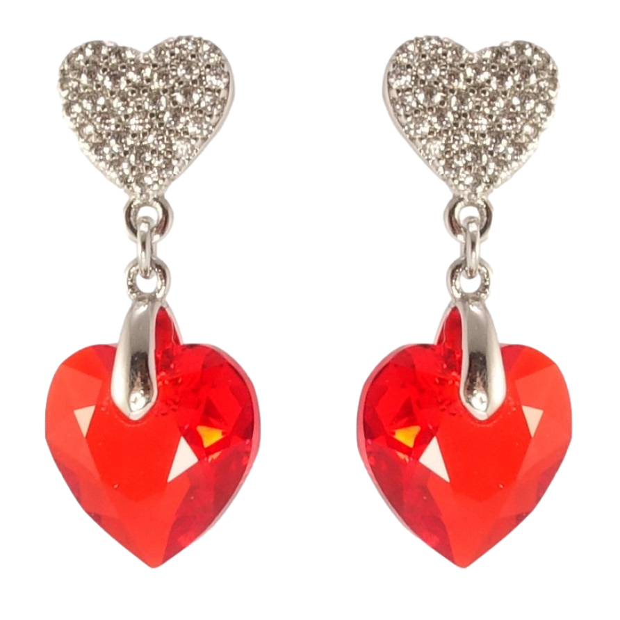 Серьги Xuping цвет Родий с кристаллами Swarovski пусеты Романтичные подвески с кристаллами Light Siam фото №1