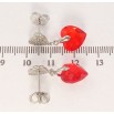 Серьги Xuping цвет Родий с кристаллами Swarovski пусеты Романтичные подвески с кристаллами Light Siam фото №2