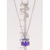 Кулон Xuping цвет Родий с кр-ми Swarovski на цепочке Кристальный куб Cobalt 8х8мм дл. 40-45см х 1мм фото №2 Кулон Xuping цвет Родий с кр-ми Swarovski на цепочке Кристальный куб Cobalt 8х8мм дл. 40-45см х 1мм фото №2
