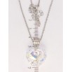 Кулон Xuping колір Родій з кр-ми Swarovski на ланцюжку Кристальне серце Shimmer дл. 40-45см х 2мм фото №2 Кулон Xuping колір Родій з кр-ми Swarovski на ланцюжку Кристальне серце Shimmer дл. 40-45см х 2мм фото №2