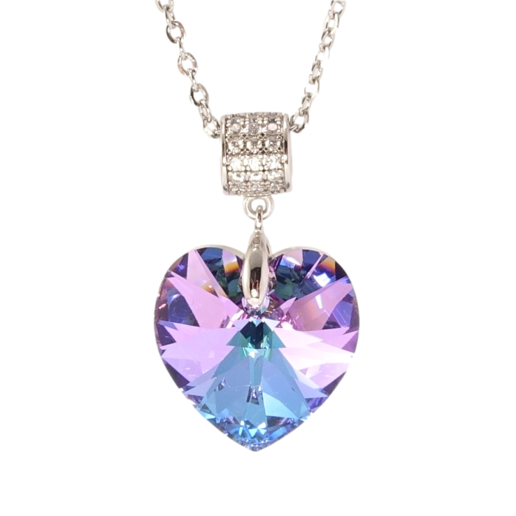 Кулон Xuping колір Родій з кр-ми Swarovski на ланцюжку Кристальне серце Paradise Shine дл. 40-45см х 2мм фото №5 Кулон Xuping колір Родій з кр-ми Swarovski на ланцюжку Кристальне серце Paradise Shine дл. 40-45см х 2мм фото №5