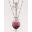 Кулон Xuping колір Родій з кр-ми Swarovski на ланцюжку Кристальне серце Amethyst дл. 40-45см х 2мм фото №2 Кулон Xuping колір Родій з кр-ми Swarovski на ланцюжку Кристальне серце Amethyst дл. 40-45см х 2мм фото №2