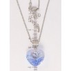 Кулон Xuping цвет Родий с кр-ми Swarovski на цепочке Кристальное сердце Ocean Delite дл. 40-45см х 2мм фото №2 Кулон Xuping цвет Родий с кр-ми Swarovski на цепочке Кристальное сердце Ocean Delite дл. 40-45см х 2мм фото №2