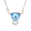 Кулон Xuping колір Родій з кр-ми Swarovski на ланцюжку "Телець із кристалом Aquamarine" дл. 44-49см х 1мм фото №2 Кулон Xuping колір Родій з кр-ми Swarovski на ланцюжку "Телець із кристалом Aquamarine" дл. 44-49см х 1мм фото №2