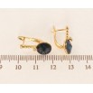 Серьги Xuping цвет 18K с кристаллами Swarovski английский замок Кристаллы Montana на дужках сердечках фото №2