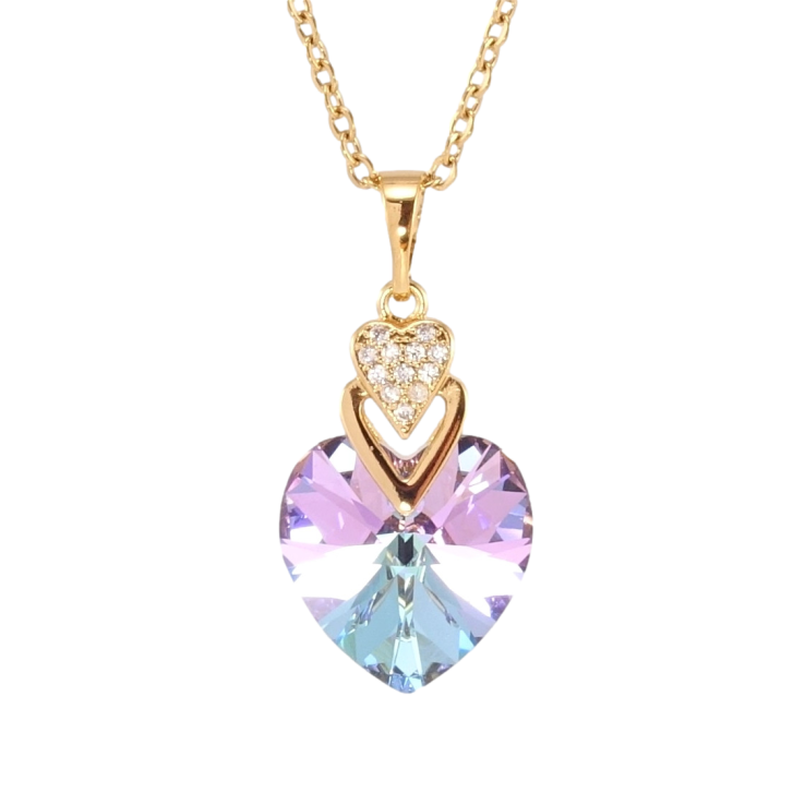 Кулон Xuping колір 18K з кр-ми Swarovski на ланцюжку Кристальне серце Paradise Shine дл. 40-45см х 2мм фото №9 Кулон Xuping колір 18K з кр-ми Swarovski на ланцюжку Кристальне серце Paradise Shine дл. 40-45см х 2мм фото №9