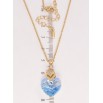 Кулон Xuping колір 18K з кр-ми Swarovski на ланцюжку Кристальне серце Ocean Delite дл. 41-46см х 2мм фото №2 Кулон Xuping колір 18K з кр-ми Swarovski на ланцюжку Кристальне серце Ocean Delite дл. 41-46см х 2мм фото №2