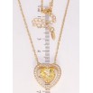 Кулон Xuping цвет 18K с кр-ми Swarovski на цепочке Сердце Sunshine Delite с кристаллами дл. 40-45см х 2мм фото №2