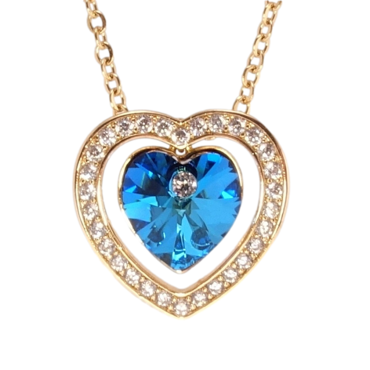Кулон Xuping колір 18K з кр-ми Swarovski на ланцюжку Серце Metallic Blue з кристалами дл. 40-45см х 2мм фото №17 Кулон Xuping колір 18K з кр-ми Swarovski на ланцюжку Серце Metallic Blue з кристалами дл. 40-45см х 2мм фото №17
