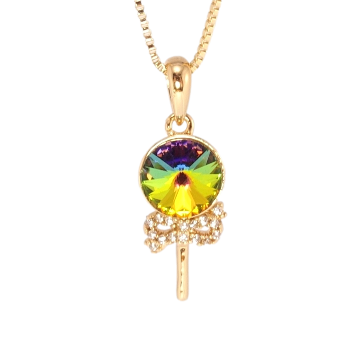 Кулон Xuping колір 18K з кр-ми Swarovski на ланцюжку Грязик кристал Vitrail Medium дл. 41-46см х 1мм фото №22 Кулон Xuping колір 18K з кр-ми Swarovski на ланцюжку Грязик кристал Vitrail Medium дл. 41-46см х 1мм фото №22