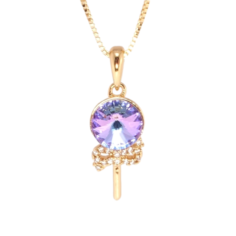 Кулон Xuping колір 18K з кр-ми Swarovski на ланцюжку Грязик кристал Paradise Shine дл. 41-46см х 1мм фото №7