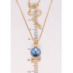 Кулон Xuping колір 18K з кр-ми Swarovski на ланцюжку Грязик кристал Erinite Shimmer дл. 41-46см х 1мм фото №2