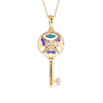 Кулон Xuping цвет 18K с кр-ми Swarovski на цепочке "Ключик с кристаллами АВ" дл. 39-44см х 1мм фото №2