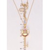 Кулон Xuping цвет 18K с кр-ми Swarovski на цепочке "Ключик с кристаллами АВ" дл. 39-44см х 1мм фото №3