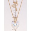 Кулон Xuping колір 18K з кр-ми Swarovski на ланцюжку Кристальне серце Shimmer дл. 40-45см х 2мм фото №2