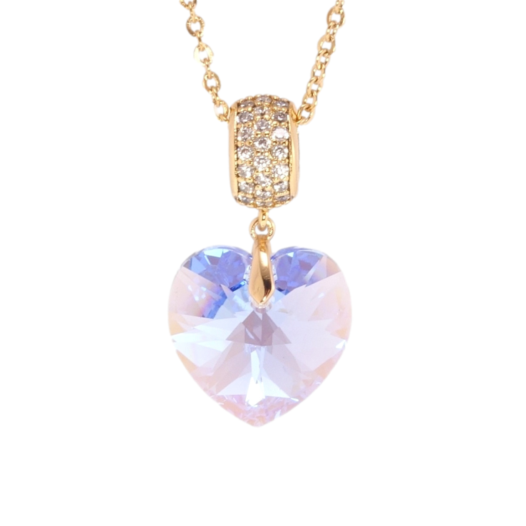 Кулон Xuping колір 18K з кр-ми Swarovski на ланцюжку Кристальне серце Lavender Delite дл. 40-45см х фото №18 Кулон Xuping колір 18K з кр-ми Swarovski на ланцюжку Кристальне серце Lavender Delite дл. 40-45см х фото №18