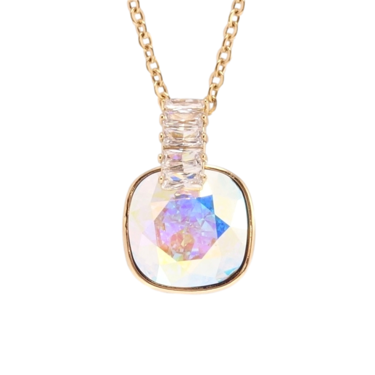 Кулон Xuping колір 18K з кр-ми Swarovski на ланцюжку Кристал АВ з доріжкою дл. 39-44см х 2мм фото №16 Кулон Xuping колір 18K з кр-ми Swarovski на ланцюжку Кристал АВ з доріжкою дл. 39-44см х 2мм фото №16