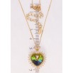 Кулон Xuping колір 18K з кр-ми Swarovski на ланцюжку Серце Vitrail Medium з кристалами дл. 40-46см х 1мм фото №2