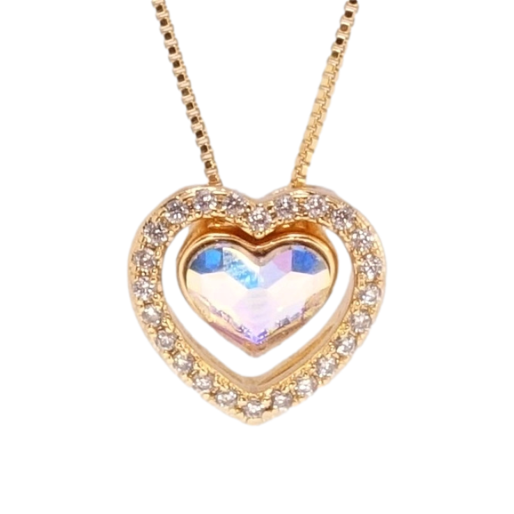 Кулон Xuping колір 18K з кр-ми Swarovski на ланцюжку Серце АВ в обрамленні кристалами дл. 40-45см х 1мм фото №12 Кулон Xuping колір 18K з кр-ми Swarovski на ланцюжку Серце АВ в обрамленні кристалами дл. 40-45см х 1мм фото №12