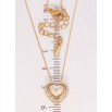 Кулон Xuping колір 18K з кр-ми Swarovski на ланцюжку Серце АВ в обрамленні кристалами дл. 40-45см х 1мм фото №2 Кулон Xuping колір 18K з кр-ми Swarovski на ланцюжку Серце АВ в обрамленні кристалами дл. 40-45см х 1мм фото №2