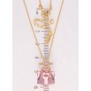 Кулон Xuping колір 18K з кр-ми Swarovski на ланцюжку Кубик Rose із зірочкою дл. 40-45см х 1мм фото №2