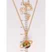 Кулон Xuping колір 18K з кр-ми Swarovski на ланцюжку Сатурн із зірками кр-лл Vitrail Medium дл. 40-45см х фото №2