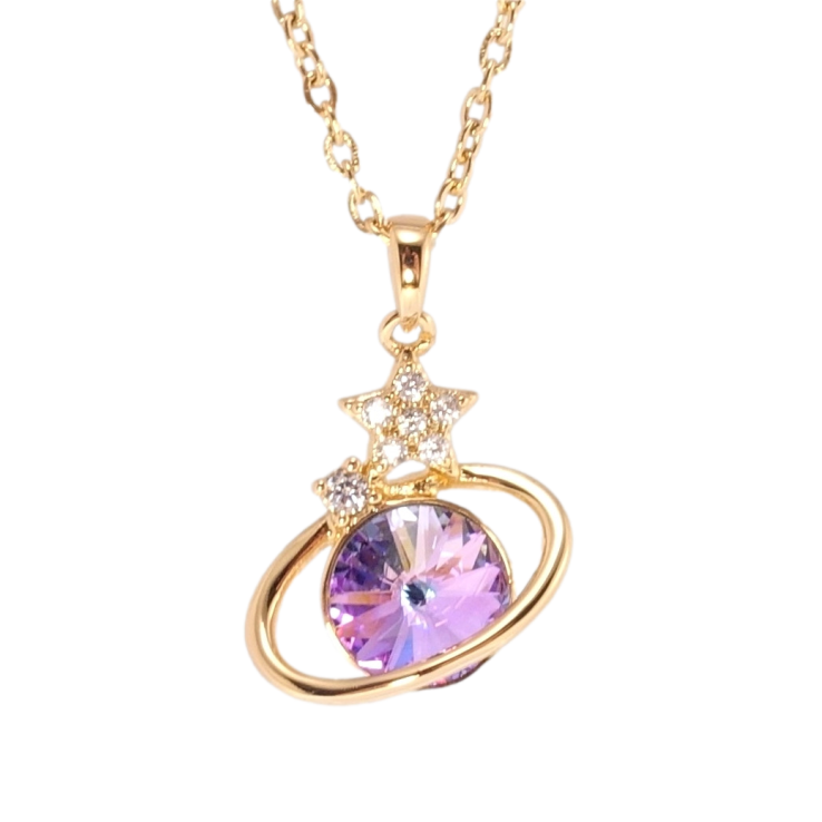 Кулон Xuping колір 18K з кр-ми Swarovski на ланцюжку Сатурн із зірками кр-лл Paradise Shine дл. 40-45см х фото №23 Кулон Xuping колір 18K з кр-ми Swarovski на ланцюжку Сатурн із зірками кр-лл Paradise Shine дл. 40-45см х фото №23