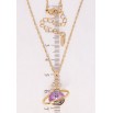 Кулон Xuping цвет 18K с кр-ми Swarovski на цепочке Сатурн с звездами кр-лл Paradise Shine дл. 40-45см х фото №2