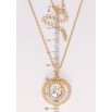 Кулон Xuping колір 18K з кр-ми Swarovski на ланцюжку колечки з кристалом AВ дл. 39-45см х 2мм фото №2 Кулон Xuping колір 18K з кр-ми Swarovski на ланцюжку колечки з кристалом AВ дл. 39-45см х 2мм фото №2