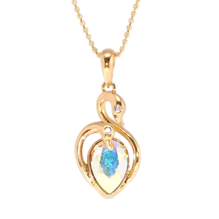 Кулон Xuping колір 18K з кр-ми Swarovski на ланцюжку Лебеді кристал АВ дл. 40-45см х 1мм фото №19 Кулон Xuping колір 18K з кр-ми Swarovski на ланцюжку Лебеді кристал АВ дл. 40-45см х 1мм фото №19